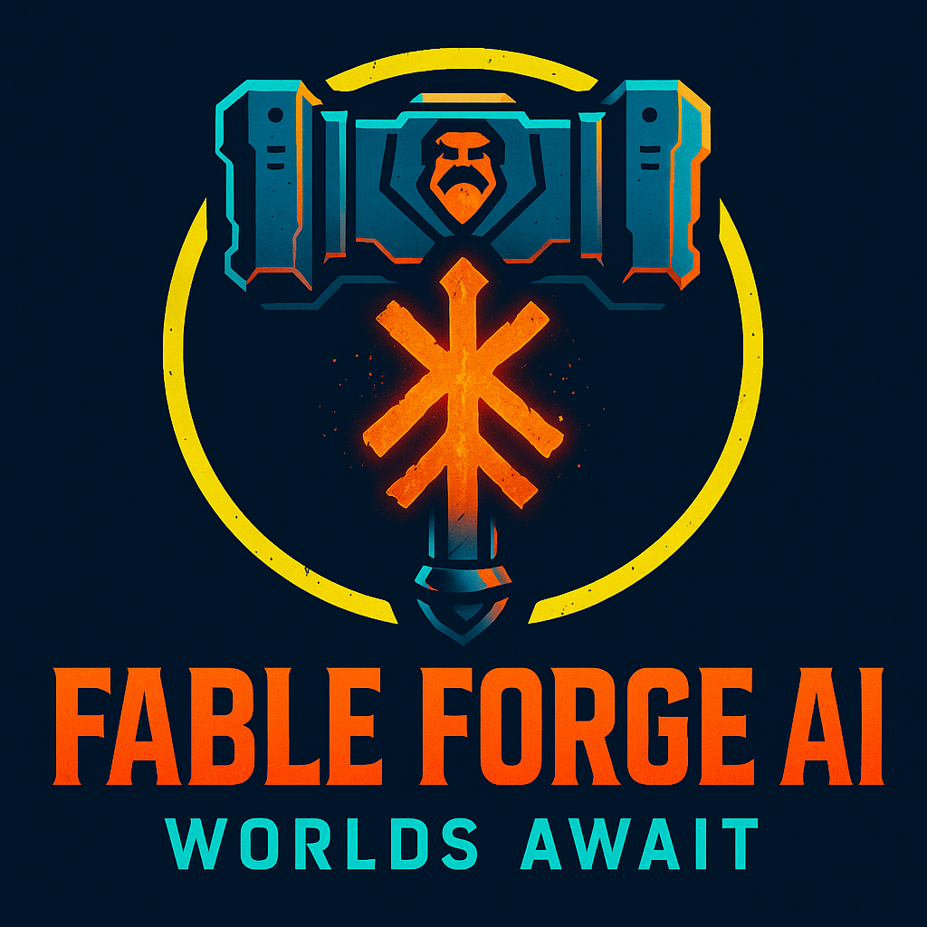 FableForgeAI logo - Revolutionary AI roleplay platform for interactive storytelling and living narratives